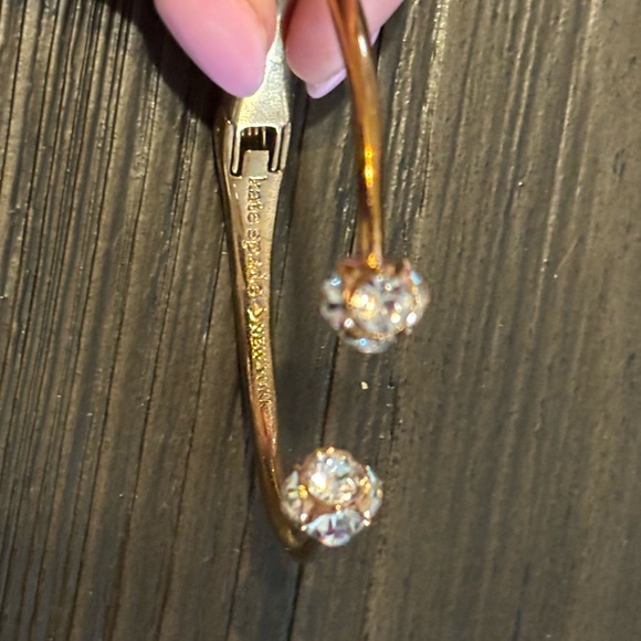 Kate Spade Rose Gold with Crystal Accents Costume Jewelry Bracelet - Picture 5 of 5